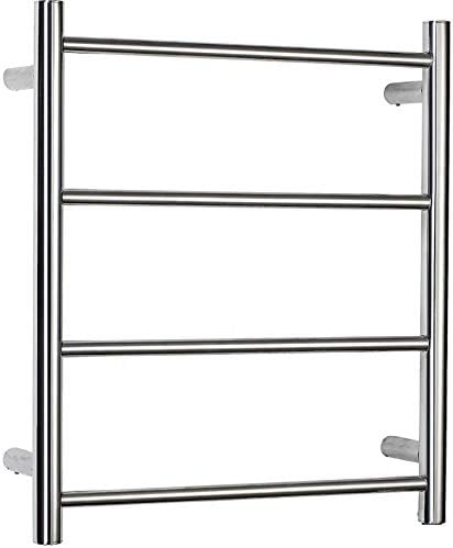 APUM Towel Warmer, Electric Heated Drying Racks for Bathroom Stainless Steel Polished Wall Mounted 4 Bars Bath Towel Heater Bathroom Accessories (Hardwire)