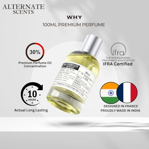Image of Alternate Scents WHY 100ml Perfume for Men | Fresh Aromatic Fougere Blend | 30% Oil Concentration | Long Lasting, Smooth & Masculine | Made in India