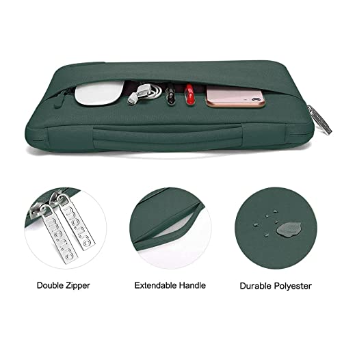 Image of MOSISO Compatible with MacBook Air 15 inch Case M5 2026 M4 M3 M2 2025-2023 | A3448 A3241 A3114 A2941, Protective Hard Shell&Carrying Sleeve Bag&Keyboard Cover&Webcam Cover&Screen Film, Emerald Green