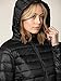Lock and Love LL WJC2144 Women's Ultra Light Weight Packable Down Jacket with Removable Hoodie XL Black