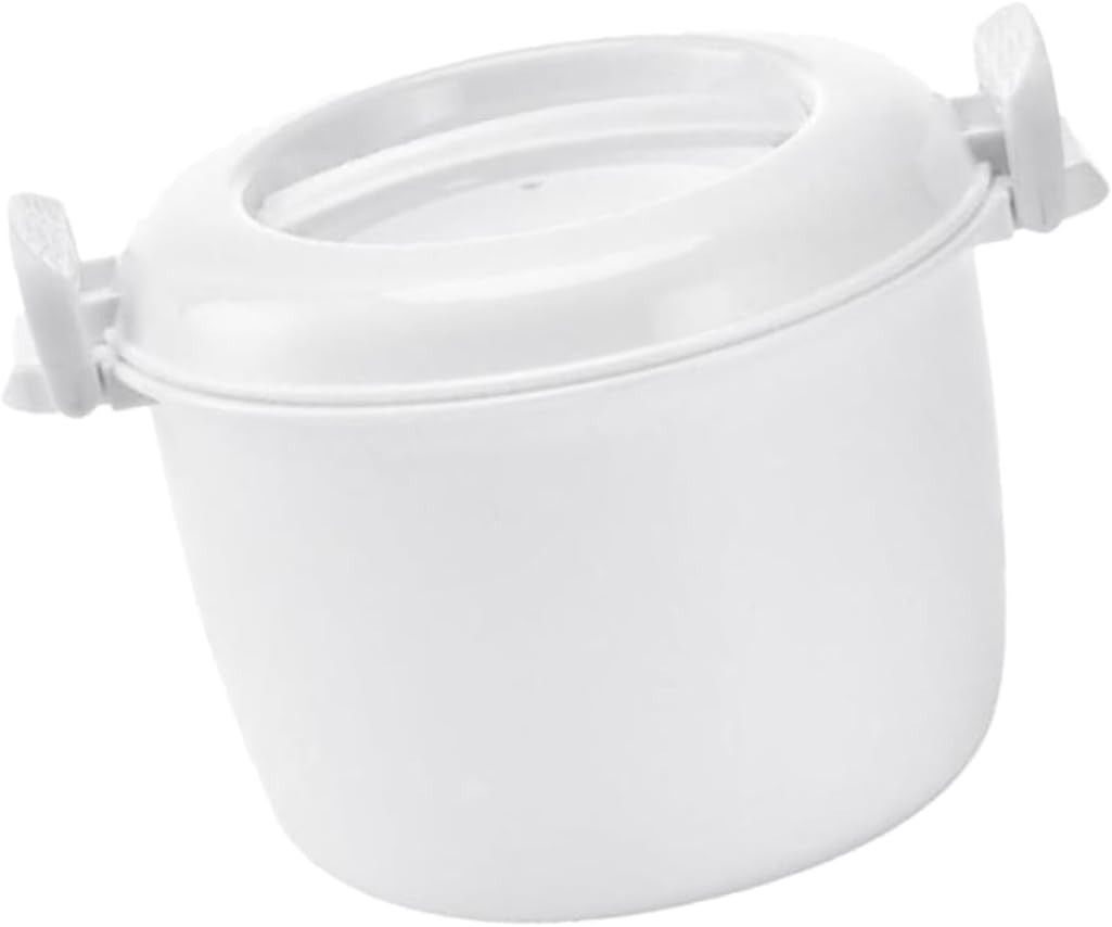 Healifty Large Microwave Rice Cooker Lunch Box Insulated Food Grade PP Cookware for Microwave Oven Freezer Dishwasher Safe Multifunctional Container for Rice Veggies Pasta