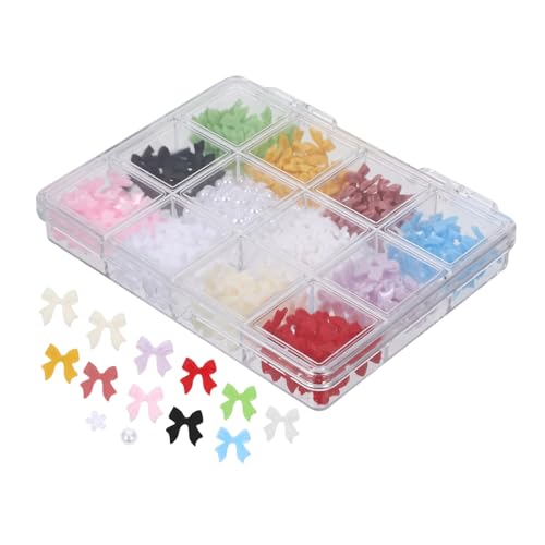 SHERCHPRY Durable Nail Charms Set Bow Pearl Nail Art Decorations Perfect for Home Professional Use