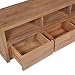 vidaXL Teca Mueble de TV Madera Maciza Acabado Natural 120x30x40cm Mobiliario