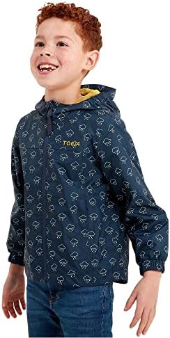 TOG 24 Copley Kids Lightweight 100% Waterproof Jacket with Hood, 5K Waterproof Packaway Rain Jacket with Carry Bag, Windproof & Breathable, Ideal for School and General Outdoor Use