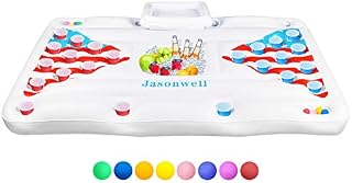Jasonwell Beer Pong Pool Float - Inflatable Floating Beer Pong Table Party Pool