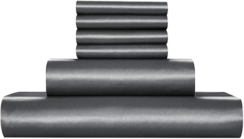 Miniatura 6 de Funda de edredón AiMay de satén, jacquard de seda 100 % de lujo, microfibra súper suave con cierre zipper, color de moda con elegante patrón plateado