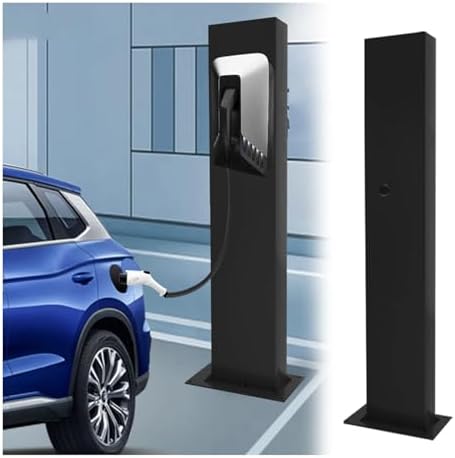 EV Charger Pedestal Outdoor Electric Vehicle Stand Freestanding Charging Station Stand,EV Charger Stand, Durable Support Pole for Electric Vehicle Charging Stations, Ideal for Garage and Out