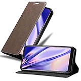 Cadorabo Hülle kompatibel mit LG K50 aus Premium Kunst Leder Flip Klappbare Stoßfeste Magnetische [Standfunktion] [Kartenfächern] Cover Hülle für LG K50 Tasche in Braun