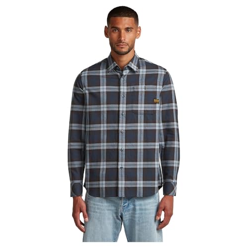 Bristum 2.0 Slim Shirt, Ash Blue Toby Check D23553-D748-H522, M