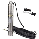 Agora-Tec® 3 Zoll Brunnenpumpe Tiefbrunnenpumpe PREMIUM screw 370W-1.1-98 20m Kabel sandverträglich sandresistent
