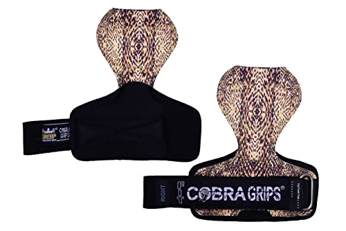 Image of Cobra Grips Weight Lifting Gloves with Adjustable Neoprene Padded Wrist Wraps - Heavy Duty Alternative to Power Lifting Hooks for Deadlifts