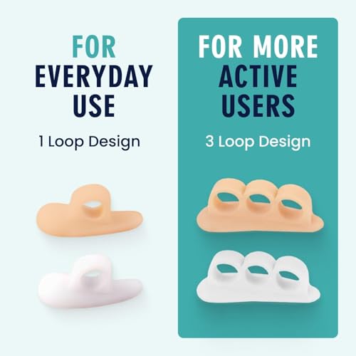 Image of Bunion Corrector Silicone Toe Separators For Fast Pain Relief - Orthopedic Bunion Spacers Spreader Free Size (3 Loop)