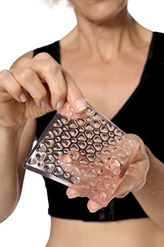 Amoena Lymph Flow Silicone Pressure Pad - Compression Pad - Supports/Stimulates Lymp Flow - 100 x 110 mm โ one Size, 2 Pack Clear