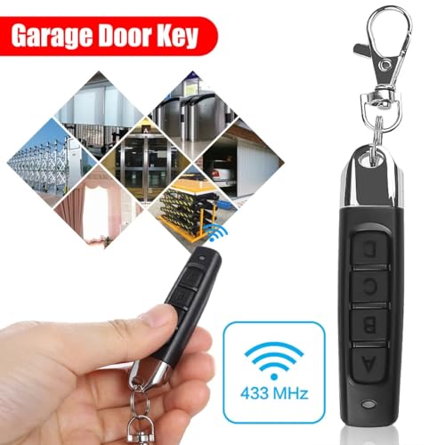 Image of ROBOWAY ABCD Rf Remote Control Switch 4 Channel 433MHZ Wireless Transmitter Garage Gate Electric Door Copy Controller Anti-theft Lock Key (RW-RF013, 2 Remote)