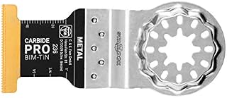 Fein 63502236270 Starlock E-Cut Carbide Pro Hard Metal Plunge Cut Saw Blade, TiN