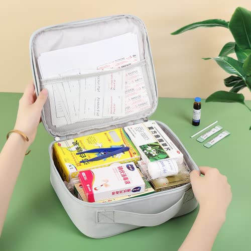 KAISELINNA 2 Pack First Aid Bag for Travel Portable Medical Bag Empty First Aid Box Layered Medicine Bag for Camping Hiking Travel Home Car Office Emergency - Image 4