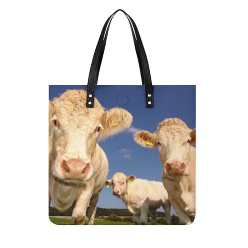 Sac de voyage vache blanche grand sac cabas épaule pour tout ranger