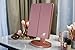 Milzie Makeup Vanity Mirror with 44 Natural White LED Lights, 3x 5x 10x Magnification Lighted Makeup Mirror, Extra Large Unique Tri-Fold Design, Countertop Cosmetic Mirror Rose Gold, X-Large Model