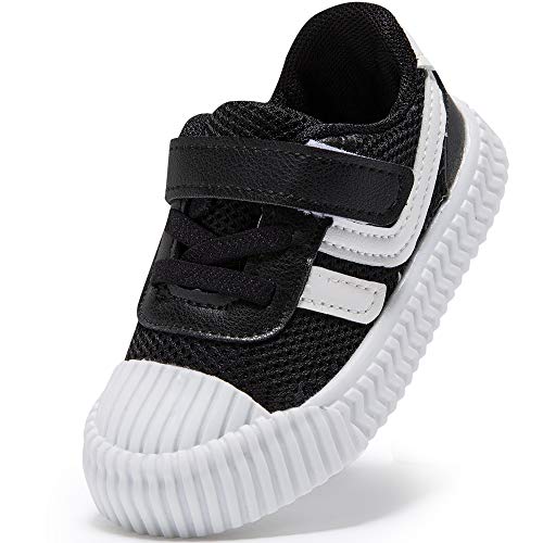 HLMBB Baby Shoes Sneakers for Infant Toddler Girls Boys Kids Babies 6 9 12 18 Months Pre Walker Black