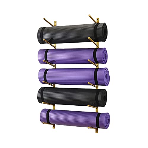 Présentoir pour rouleaux en mousse et tapis de yoga avec support mural 6 niveaux