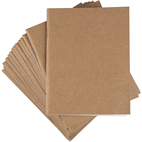 48 Pack Small Kraft Blank Notebook Bulk Set, Kraft Paper Journals for Kids, Artists, Drawing, Sketchbook, Office…