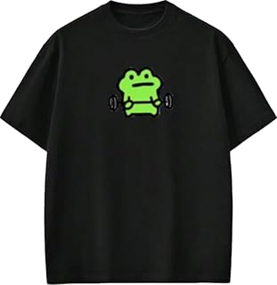 تي شيرت بتصميم ضفدع بلون اسود مقاس 34