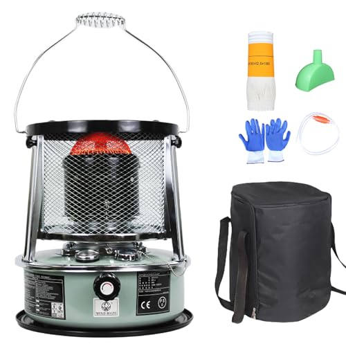 Patio Cherosene Riscaldatore Portatile E Autonomo Radiatore Riscaldatore Riscaldamento Surround a 360° Mobile Non Elettrico Stufa Riscaldante Da Esterno Da Terrazzo per Fuori E Dentro