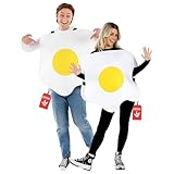 disfraz huevo frito 4 Fun Shack Disfraz Huevo Frito Adulto, Comida y Emoji para Carnaval y Halloween, Talla única