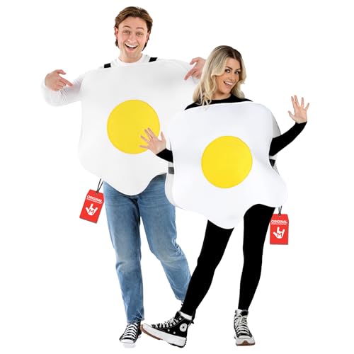Fun Shack Disfraz Huevo Frito Adulto, Comida y Emoji para Carnaval y Halloween, Talla única