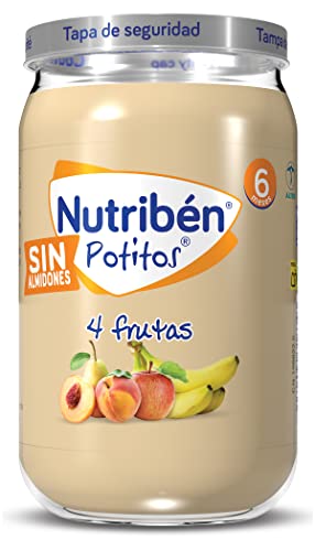 Nutribén Potitos 4 Frutas Sin Gluten +6 Meses, 235g