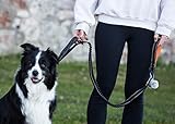Sweetie Bungee Dog Lead Shock Absorber - Strong Leash 4FT to 5.6FT Long with Soft Padded Handle & Traffic Handle - Reflective Anti Pull Leads for Walking Medium and Large Dogs. Black - Image 5