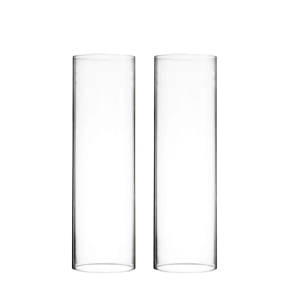 Buy CYS EXCEL 2 PCS (H14" D4") Open Ended Glass Hurricane