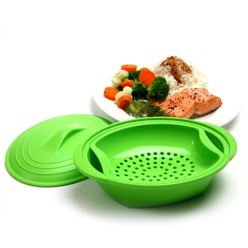 Norpro Silicone Steamer With Insert, Green #TOP3