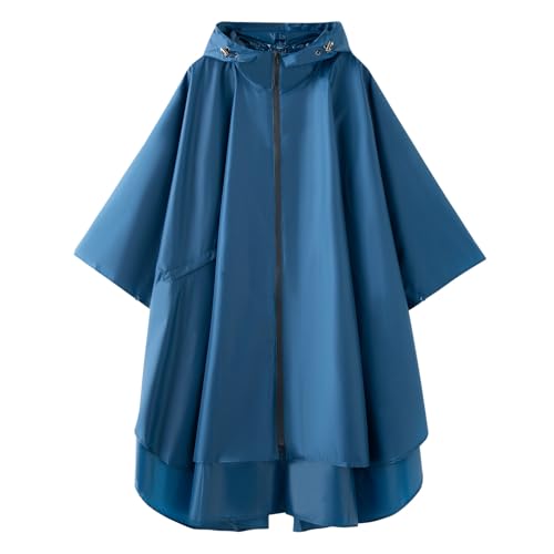Cloak raincoat Unisex poncho Adult hooded men and women with pockets Mountaineering hiking rainstorm prevention