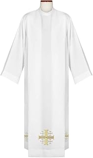 Traditional Priest Alb with embroidery.