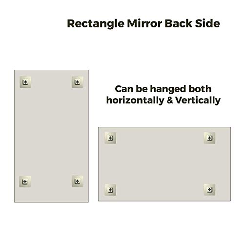 Image of Creative Arts n Frames 5mm Full Length Long Beveled Smooth Edges Frameless Rectangular Wall Mount HD Mirror Home Decor Items (18X42 inch Rectangular HD Mirror)
