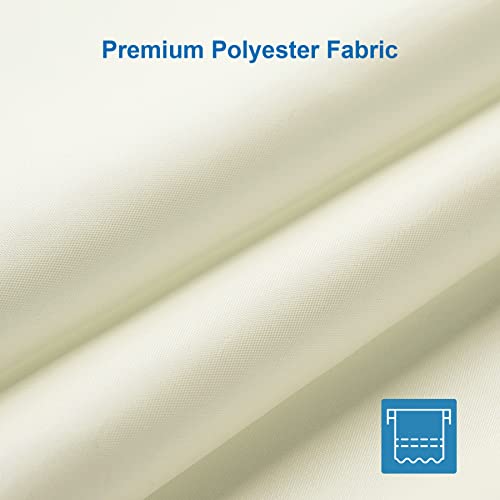 Image of Amazer Ivory Shower Curtain Liner, Ivory Fabric Shower Liner, 2-in-1 Bathroom Shower Curtain and Liner, 12 Grommet Holes, Water Proof, Machine Washable, Hotel Quality, 72 x 72 Inches