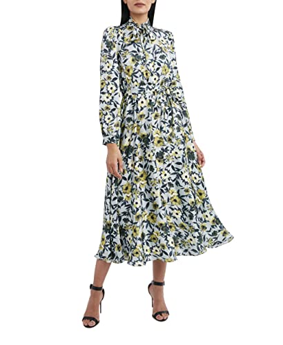 Bcbgmaxazria Women's Long Sleeve Mock Neck Midi Dress, Moss, Large #TOP15