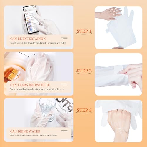 4 Paar Feuchtigkeitsspendende FußMaske Socken & 4 Paar Handmaske für Sehr Trockene Hände, Fussmaske Hornhautentfernung Socken - Peeling-Handmaske für Frauen und Männer