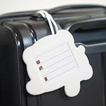 Tag de bagages en lait en blanc autorisé Milkmochabear Silicone adorable avec nom ID Label de la carte Travel Essentials Accessoires pour Sacs Sacs à dos Bagages