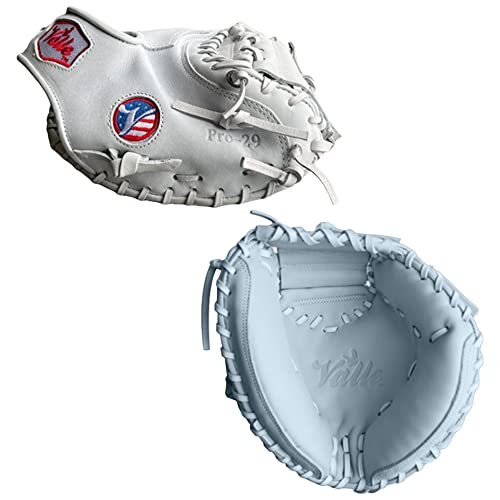 Valle Pro 29 Kip Leather 29” Baseball Catcher’s Training Mitt (Right Hand Throw) #TOP11
