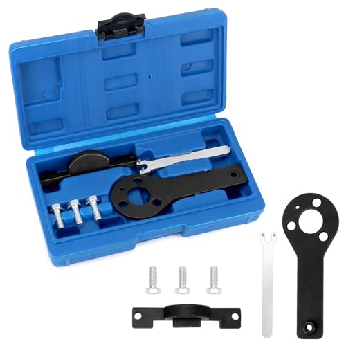 QWORK® Outil de Courroie de Distribution, Outil de Réglage du Moteur de Voiture, Kit de Calage Distribution Compatible avec Les Moteurs Fiat Punto Evo, Panda 1.1, 1.2, 1,4 Litre 8V