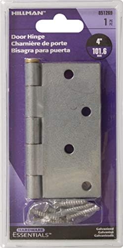 Hardware Essentials 851269 General Purpose Square Corner Hinges Fixed Pin Galvanized 4" image 5