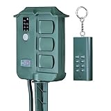 Uninex EC1605 Outdoor Yard Stake with Remote Control, Timer, Photocell Light Sensor, Weatherproof, E