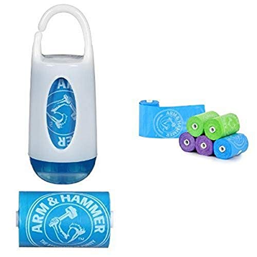 Munchkin Arm and Hammer Diaper Bag Dispenser, Colors May Vary and  Arm and Hammer Diaper Bag Refills, 72 Count