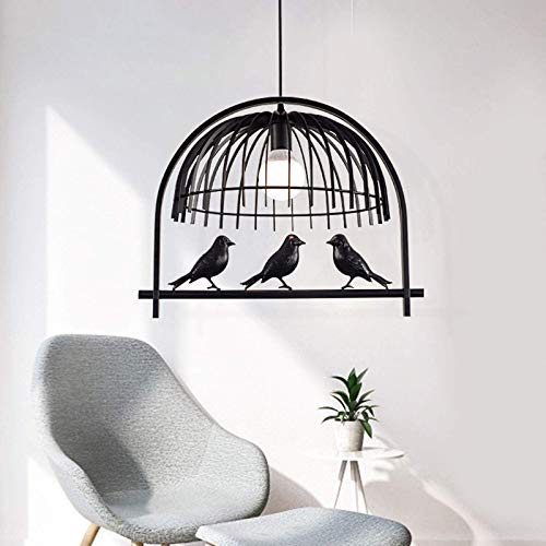 Lustre créatif noir en fer forgé moderne minimaliste pour bar et salon nordique - 2