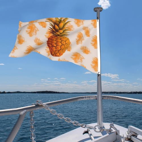 Drapeau extérieur orange vif ananas 1,2x1,8m double face avec oeillets - 7