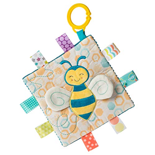 Image of Taggies Crinkle Me Baby Paper and Squeaker Soft Toy 6.5 x 6.5Inches, Fuzzy Buzzy Bee