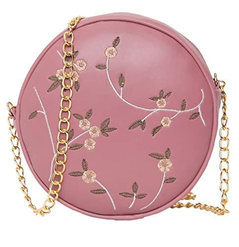 ADISA women girls round embroided sling bag (SL5080)