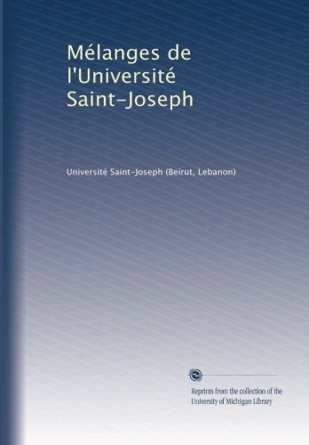 Mélanges de l'Université Saint-Joseph (v.2 1907) (French Edition)
